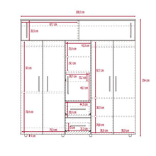 Closet Montano 200, Wengue, de dos puertas corredizas