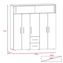 Closet Montano 200, Wengue, de dos puertas corredizas