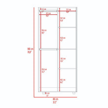 Closet Tera, Fresno Europeo y Wengue, Dos Puertas Abatibles y Dos Tubos Cromados