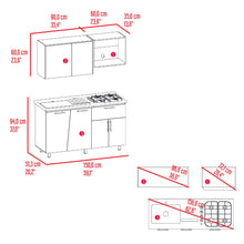 Cocina Integral Emilia, Fresno Europeo y Taupe, Incluye Mesón izquierdo