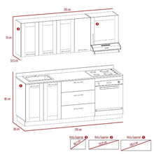 Combo para Cocina Minerva, Incluye Cocina Integral y Barra de Cocina