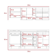 Cocina Integral Thilo, Café Claro y Gris, Incluye Mesón Izquierdo y Horno