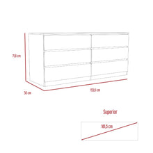 Organizador Azucena, Blanco Vainilla, con Seis Cajones Deslizables