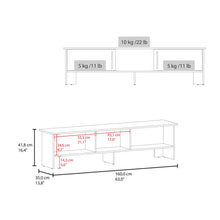 Mesa Para Tv Dago, Positano, Para Televisor de Hasta 65 Pulgadas con dos puertas ZF