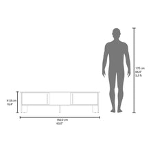 Mesa Para Tv Dago, Positano, Para Televisor de Hasta 65 Pulgadas con dos puertas ZF