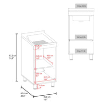 Mueble De Lavado Independiente Dawi, Kronos Blanco, Incluye lavadero no grifería ZF