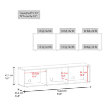 Mesa Para Tv Dorne, Kronos Fresno y Kronos Blanco, Con Puerta Abatible, Para Televisor Hasta 65" ZF