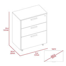 Archivador Multiusos Martin, Wengue, con cerradura y llave para puerta