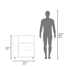 Mesa Auxiliar de Cocina Eldon, Blanco, con rodachina y rodachina de freno ZF
