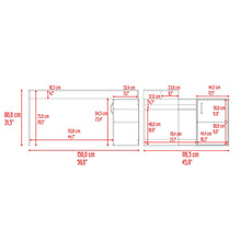 Escritorio Gamer En L Axis, Wengue y Blanco