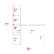Escritorio Biblioteca Aston, Fresno Europeo y Wengue, con espacio para guardar objetos