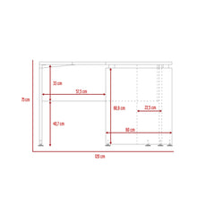 Escritorio En L Concept, Chocolate y Wengue, con Amplia Superfice