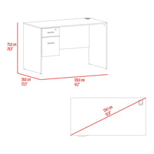 Escritorio Mellier, Bardolino, con Amplia Superficie de Trabajo ZF