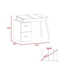 Escritorio Taira, Wengue, con Dos Cajones Deslizables