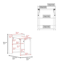 Escritorio Plegable Lesli, Wengue, con un diseño funcional y practico