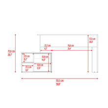 Escritorio Renens, Nogal y Capri, con Entrepaños y Cajon