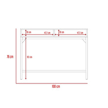 Escritorio Sory, Nogal, con estructura metalica
