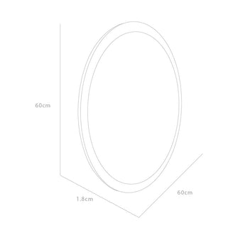 Espejo Circular Eli 60, Negro