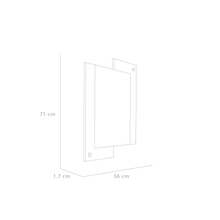 Espejo Rectangular Paduk, Color Madera Clara