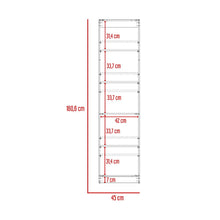 Biblioteca Home Eco, Blanco Duqueza, con Cinco Entrepaños