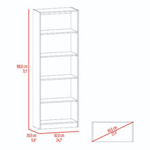Biblioteca Home, Wengue y Fresno Europeo, con Cinco Entrepaños