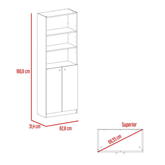 Combo de Bibliotecas Home, Blanco Incluye Tres Bibliotecas - VIRTUAL MUEBLES