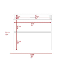Escritorio 80 Cajon, Roble Gris y Blanco