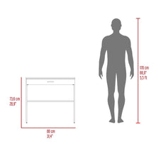 Escritorio 80 Cajon, Roble Gris y Blanco