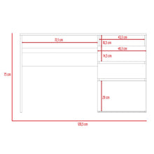 Escritorio Venus, Wengue, con Dos Cajones Multiusos y Un Cajón Archivador Adicional