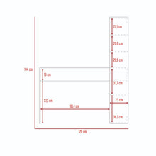 Escritorio Alma, Blanco, con Amplia Superficie y Dos Entrepaños
