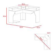 Escritorio Gamer Invictor, Wengue y Verde, con Espacio Adicional para Pantallas
