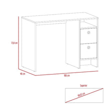 Escritorio Khaly, Miel y Cocoa, con Dos Cajones Organizadores