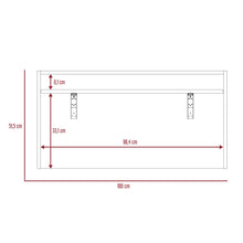 Escritorio Colgante Frello, Plata Oscuro y Blanco, con Espacio Para Artículos de Estudio