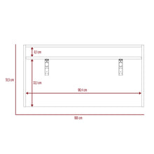 Escritorio Colgante Frello, Café Claro, con Espacio Para Artículos de Estudio