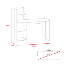 Escritorio ¡Wow!, Gris, con Cuatro Entrepaños Para Ubicar Elementos de Estudio