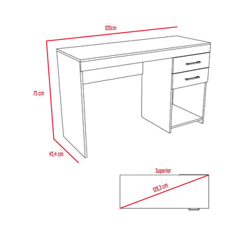 Escritorio Hazel, Wengue,  con Dos Cajones Multiusos