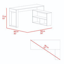 Escritorio en L Martina, Fresno Europeo y Agave, con amplio espacio de trabajo