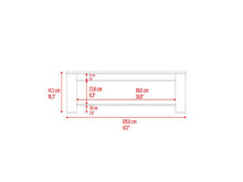 Mesa de Centro Sensi, Fresno Europeo y Wengue, con diseño moderno