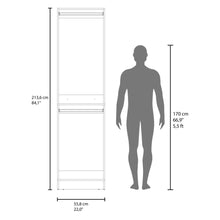 Closet Independiente 30, Blanco, Con 2 amplios compartimentos multiusos ZF