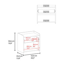 Mesa de Noche Fidelis, Kronos Blanco y Kronos Fresno, Un cajón y Amplia Superficie para poner objetos ZF