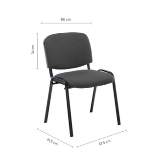 Silla Interlocutora Isósceles Eco, Negro