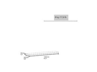 Repisa Flotante Shelf 120, Chocolate X2 Unidades ZF