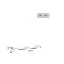 Repisa Flotante Shelf 120, Caoba, con espacio para colocar objetos decorativos X2 unidades ZF