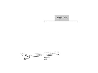 Repisa Flotante Shelf 120, Castaño X2 Unidades ZF