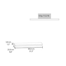 Repisa Flotante Maca X2, Cocoa, con espacio para ubicar objetos ZF