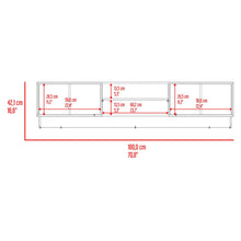 Mesa Para Tv Caobe, Kronos Nogal, Para Televisor de Hasta 75 Pulgadas con cuatro puertas ZF