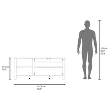Mesa Para Tv Freedom, Wengue, Con Dos Puertas Abatible, Para Televisor Hasta 65" ZF