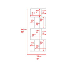 Biblioteca York, Fresno Europeo y Wengue, con espacio para libros y objetos decorativos