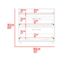 Organizador Barin, Fresno Europeo y Wengue, con compatimentos para objetos decorativos
