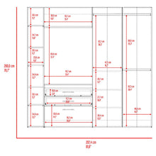 Closet Multifuncional Bruson, Fresno Europeo y Wengue, con cajones para guardar ropa y objetos de oficina